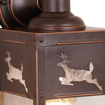 5-in Deer Outdoor Wall Light Burnished Bronze