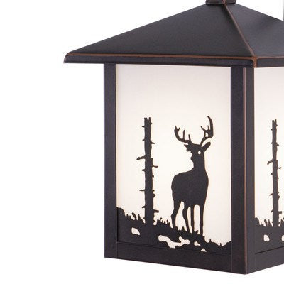 8-in Deer Outdoor Wall Light Burnished Bronze