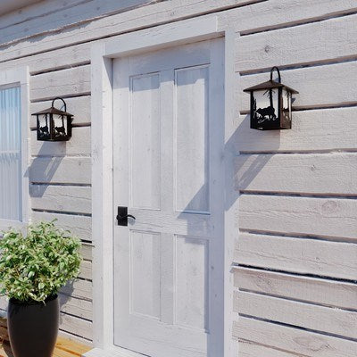 8-in Outdoor Wall Light Burnished Bronze