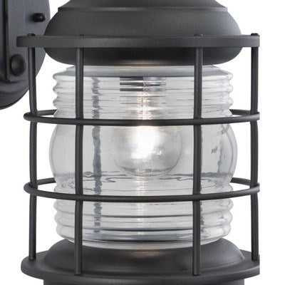 8-in Outdoor Wall Light Textured Black