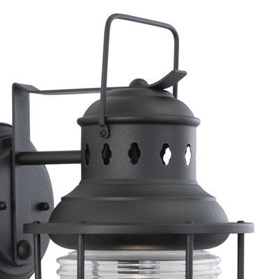 8-in Outdoor Wall Light Textured Black