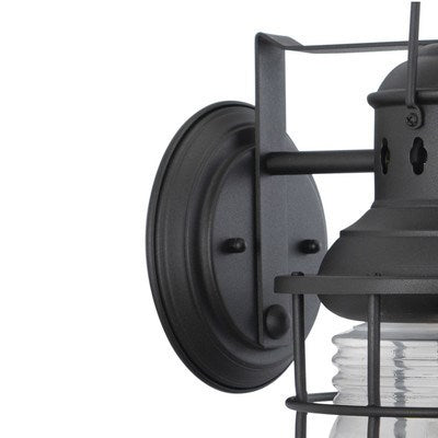 8-in Outdoor Wall Light Textured Black