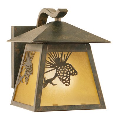 7-in Outdoor Wall Light Olde World Patina by Vaxcel International