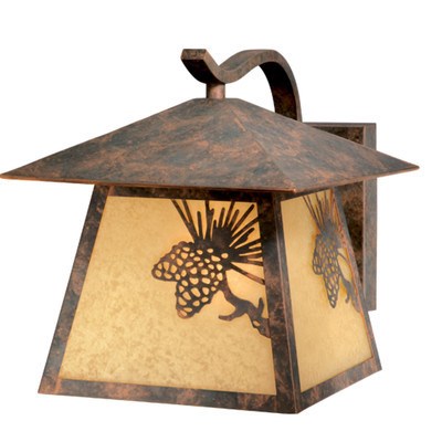 9.25-in Outdoor Wall Light Olde World Patina by Vaxcel International