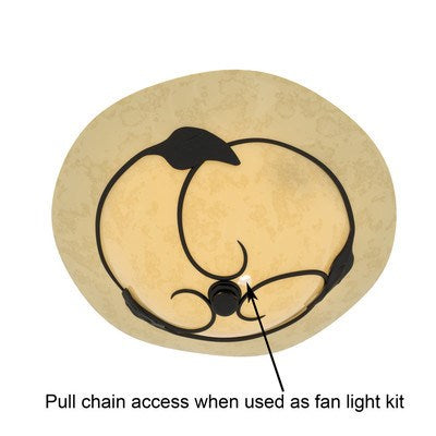 2L LED Fan Light Kit or Semi Flush Ceiling Light (Dual Mount) Oil Shale