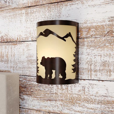 8-in Wall Light Burnished Bronze