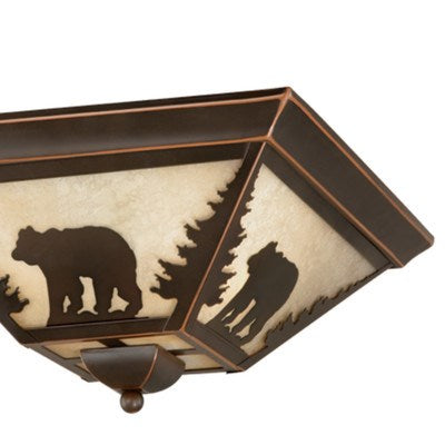 14-in Flush Mount Ceiling Light Burnished Bronze