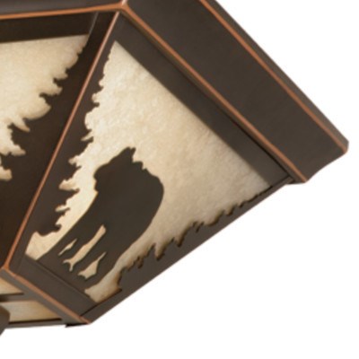 14-in Flush Mount Ceiling Light Burnished Bronze
