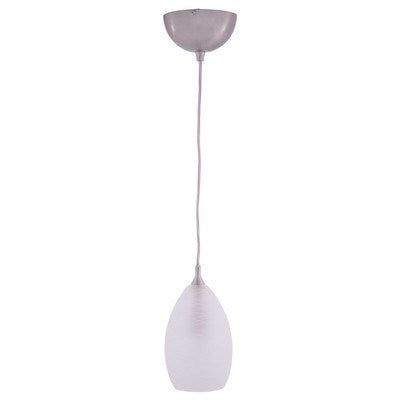 4.5-in Mini Pendant Cocoon Glass Satin Nickel