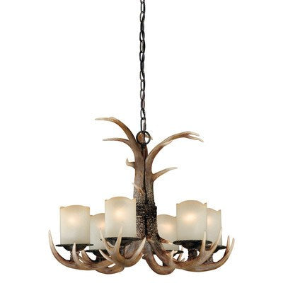 6L Antler Chandelier Black Walnut by Vaxcel International