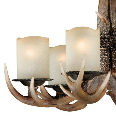 6L Antler Chandelier Black Walnut