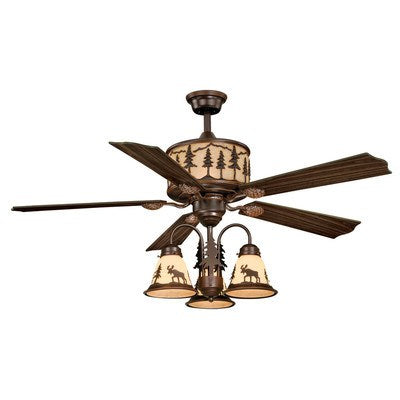 56-in LED Tree Ceiling Fan Burnished Bronze