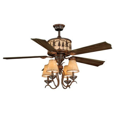 56-in LED Tree Ceiling Fan Burnished Bronze