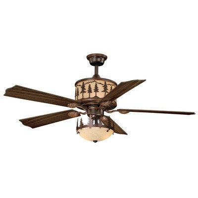 56-in LED Tree Ceiling Fan Burnished Bronze