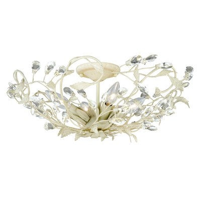 19-in Semi Flush Ceiling Light French Cream by Vaxcel International