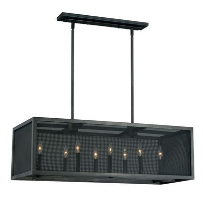 8L Linear Chandelier Warm Pewter by Vaxcel International