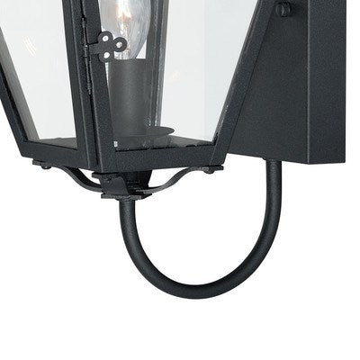 7-in Outdoor Wall Light Textured Black