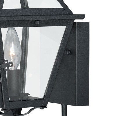7-in Outdoor Wall Light Textured Black