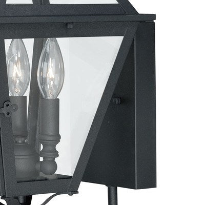 9-in Outdoor Wall Light Textured Black