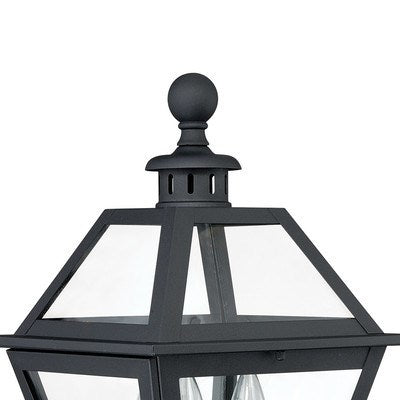 9-in Outdoor Post Light Textured Black
