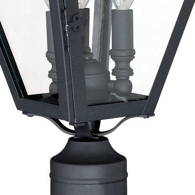 9-in Outdoor Post Light Textured Black
