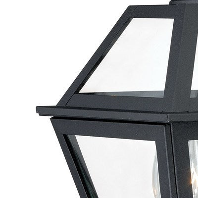 9-in Outdoor Post Light Textured Black