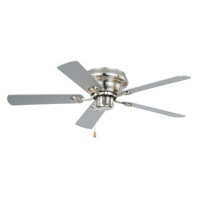 42-in Flush mount Ceiling Fan Satin Nickel
