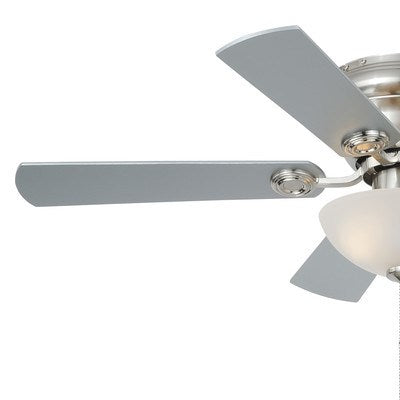 42-in Flush mount Ceiling Fan Satin Nickel