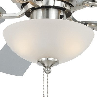 42-in Flush mount Ceiling Fan Satin Nickel