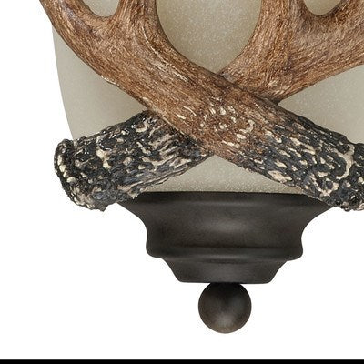 9-in Antler Wall Light Black Walnut