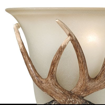 9-in Antler Wall Light Black Walnut