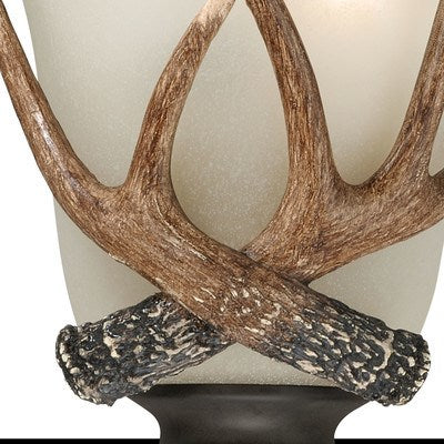 9-in Antler Wall Light Black Walnut