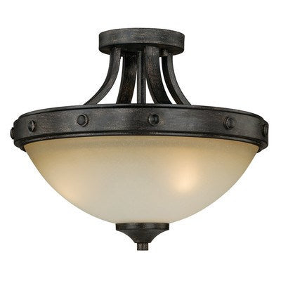 14.5-in Semi Flush Ceiling Light Black Walnut by Vaxcel International