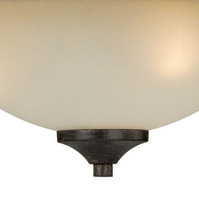 14.5-in Semi Flush Ceiling Light Black Walnut