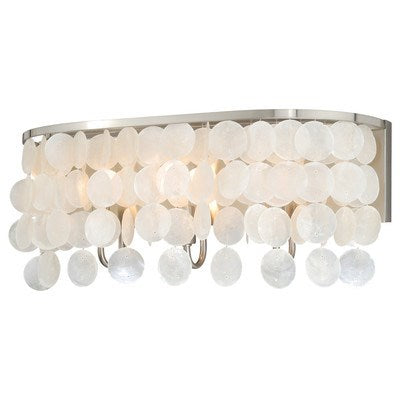 Capiz Shell 3L Vanity Satin Nickel by Vaxcel International