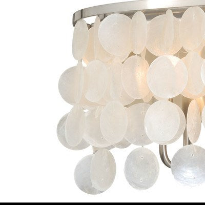 Capiz Shell 3L Vanity Satin Nickel