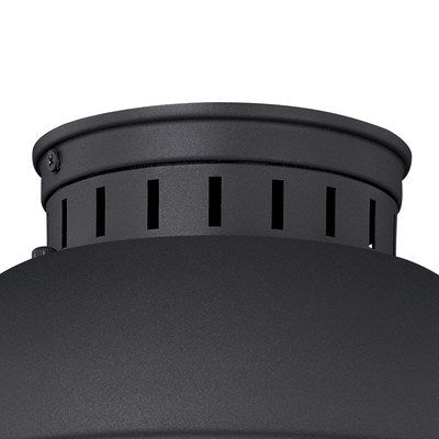 10-in Outdoor Flush Mount Ceiling Light Textured Black