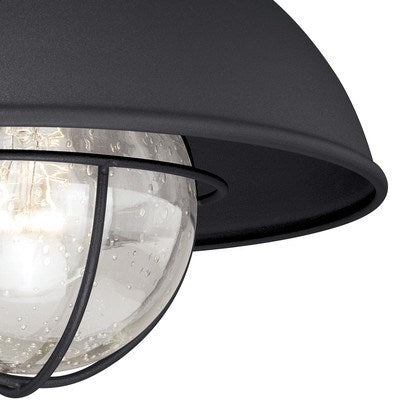 10-in Outdoor Flush Mount Ceiling Light Textured Black
