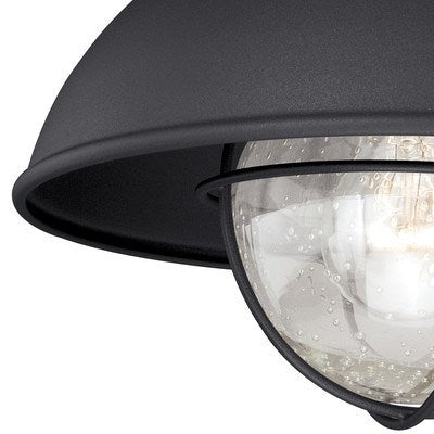 10-in Outdoor Flush Mount Ceiling Light Textured Black