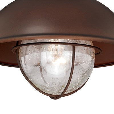 10-in Outdoor Flush Mount Ceiling Light Burnished Bronze