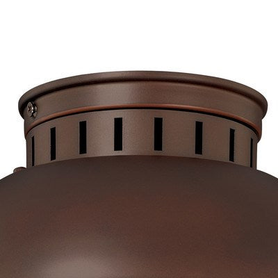 10-in Outdoor Flush Mount Ceiling Light Burnished Bronze