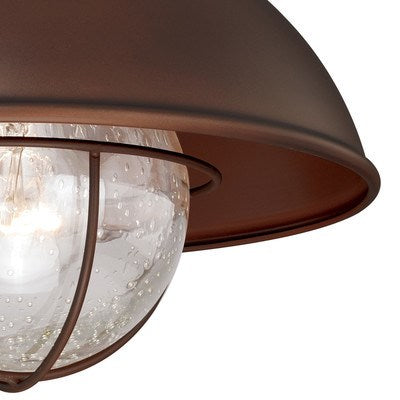 10-in Outdoor Flush Mount Ceiling Light Burnished Bronze