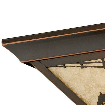14-in Horse Outdoor Flush Mount Ceiling Light Burnished Bronze