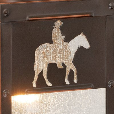 5-in Horse Outdoor Wall Light Burnished Bronze