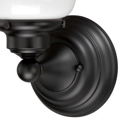 1L Vanity Milk Glass Oil Rubbed Bronze