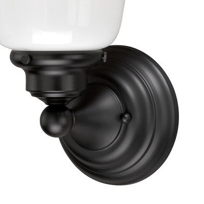 1L Vanity Milk Glass Oil Rubbed Bronze