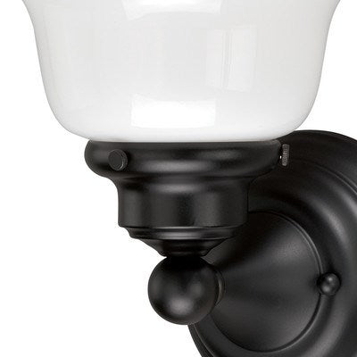 1L Vanity Milk Glass Oil Rubbed Bronze