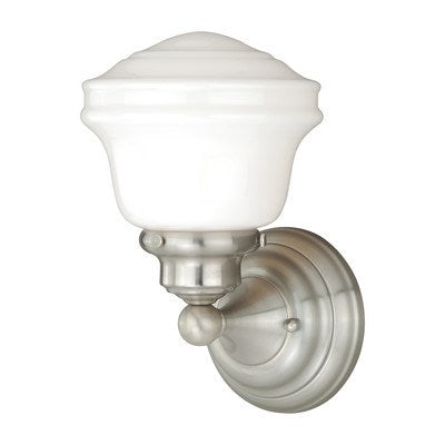 1L Vanity Milk Glass Satin Nickel by Vaxcel International