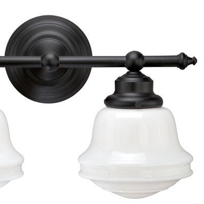 2L Vanity Milk Glass Oil Rubbed Bronze