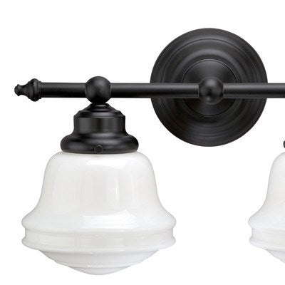2L Vanity Milk Glass Oil Rubbed Bronze
